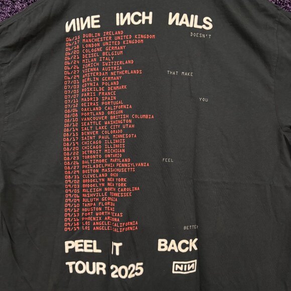 Nine Inch Nails Peel it Back Tour T-shirt 3xl - Picture 3 of 4